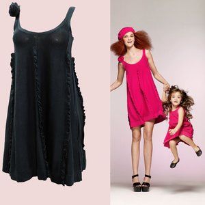 Sonia Rykiel for H&M knit LBD black Flare Baby Doll mini dress Extra Small